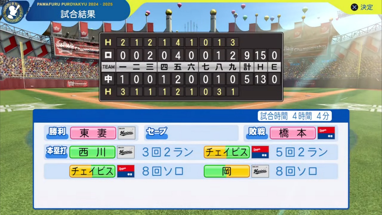 ifドラゴンズ 対 ifマリーンズ 2回戦