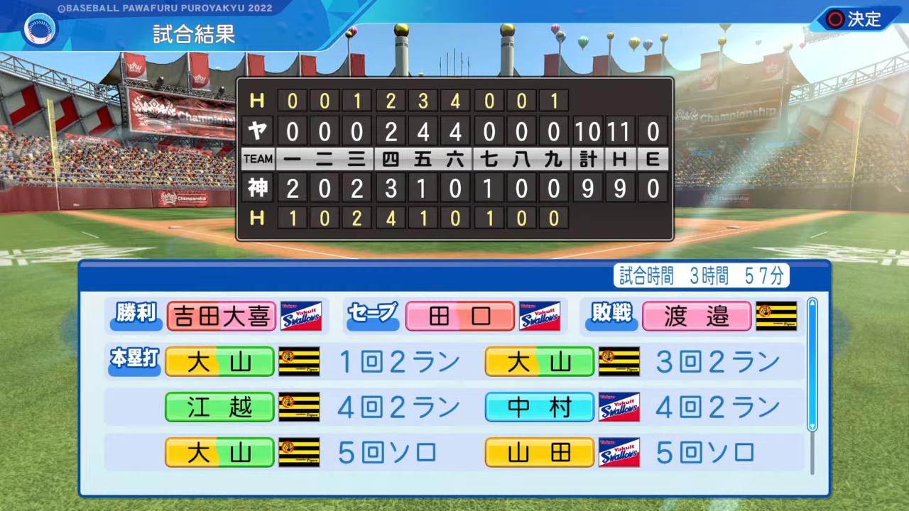 阪神タイガース 対 東京ヤクルトスワローズ 3回戦