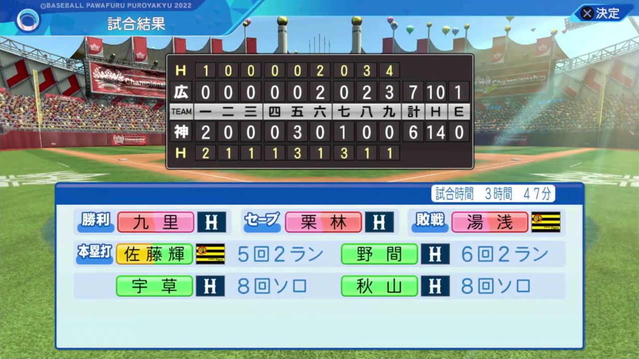 阪神タイガース 対 広島東洋カープ 3回戦