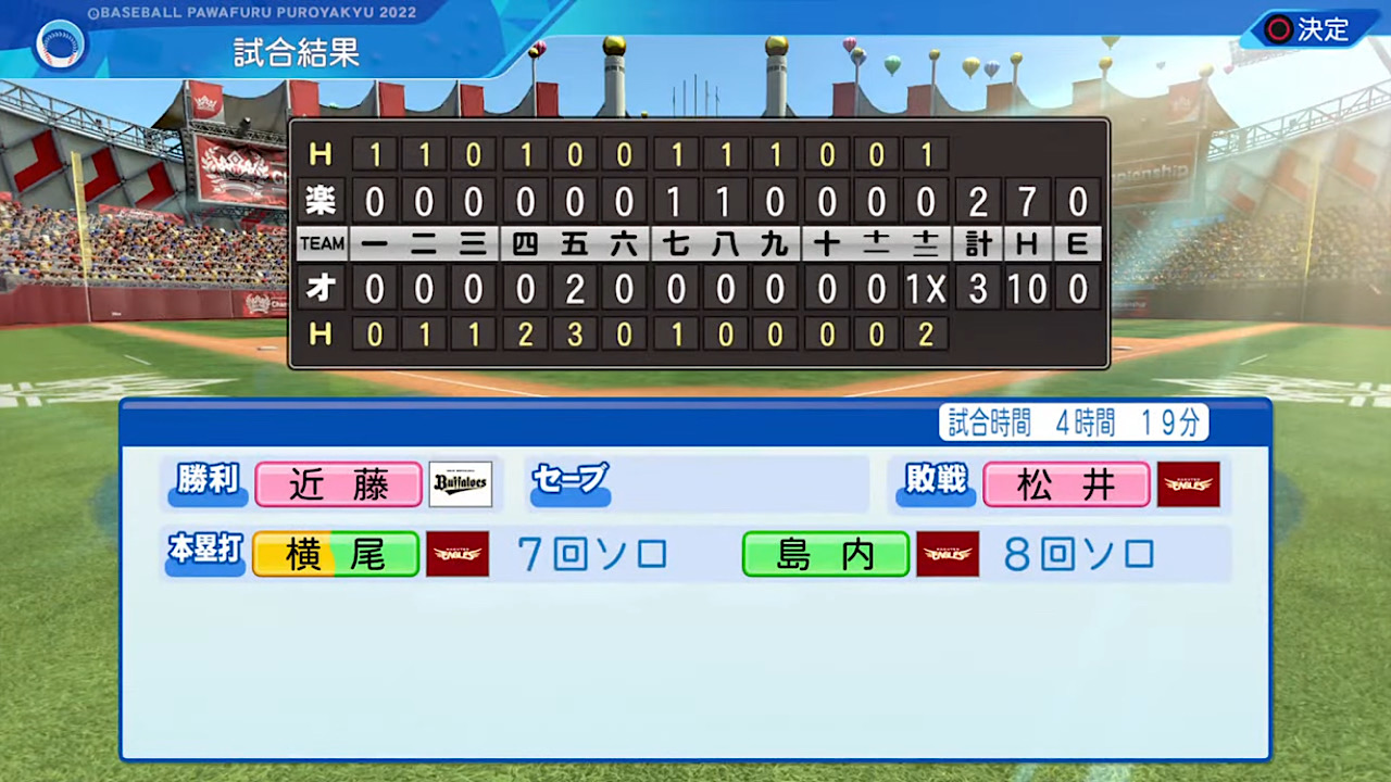 オリックス・バファローズ 対 東北楽天ゴールデンイーグルス 4回戦