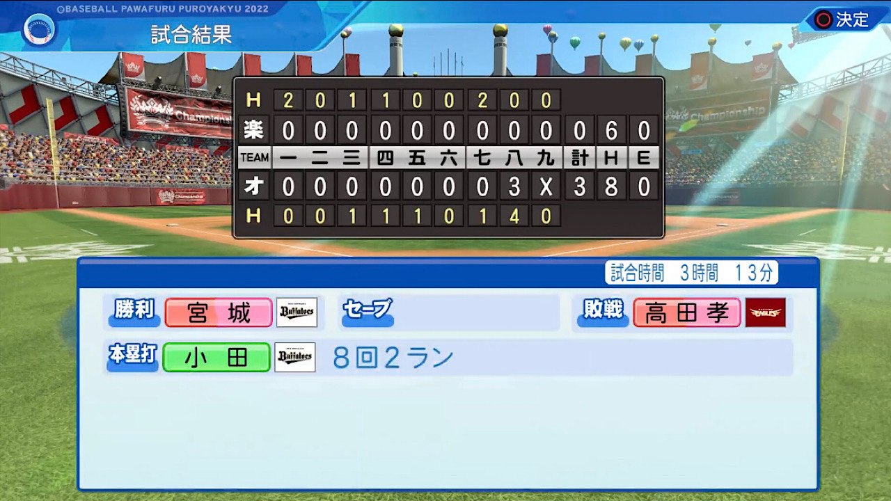 オリックス・バファローズ 対 東北楽天ゴールデンイーグルス 5回戦