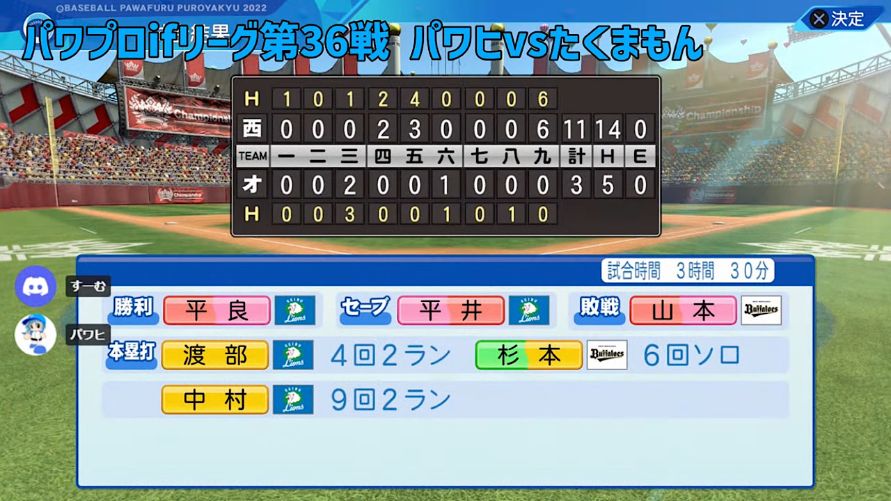 オリックス・バファローズ 対 埼玉西武ライオンズ 4回戦