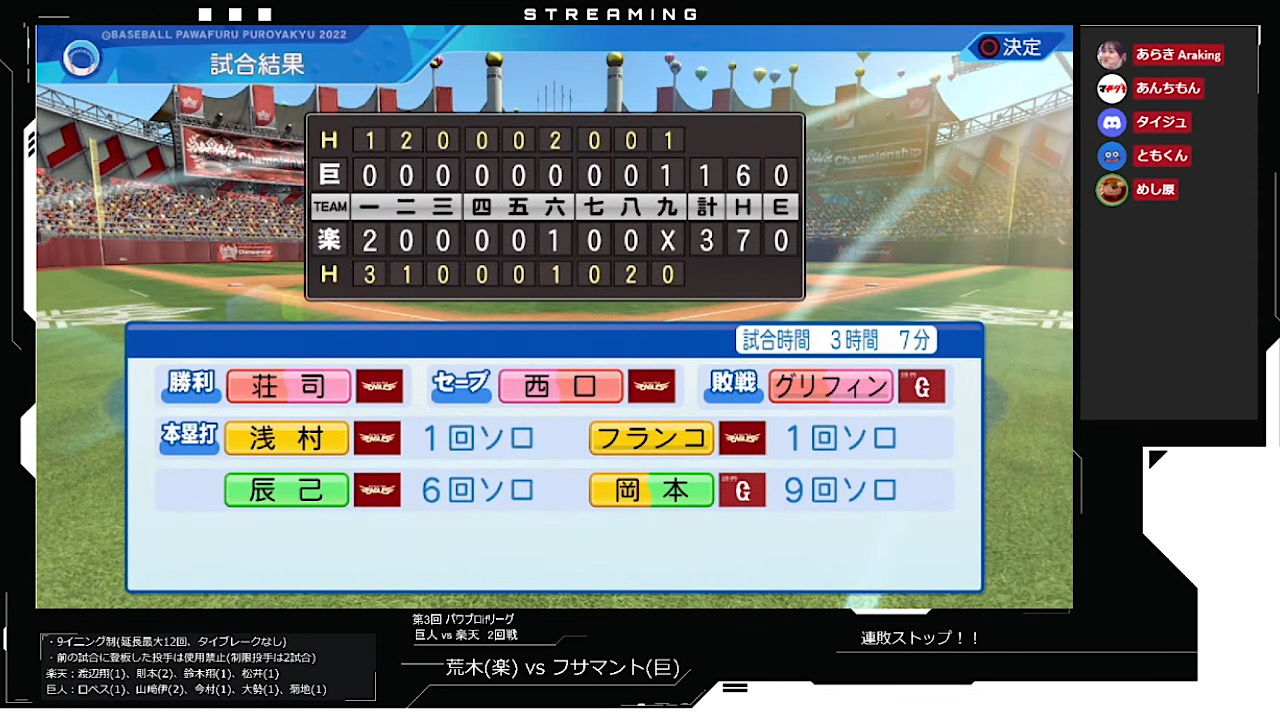 東北楽天ゴールデンイーグルス 対 読売ジャイアンツ 2回戦