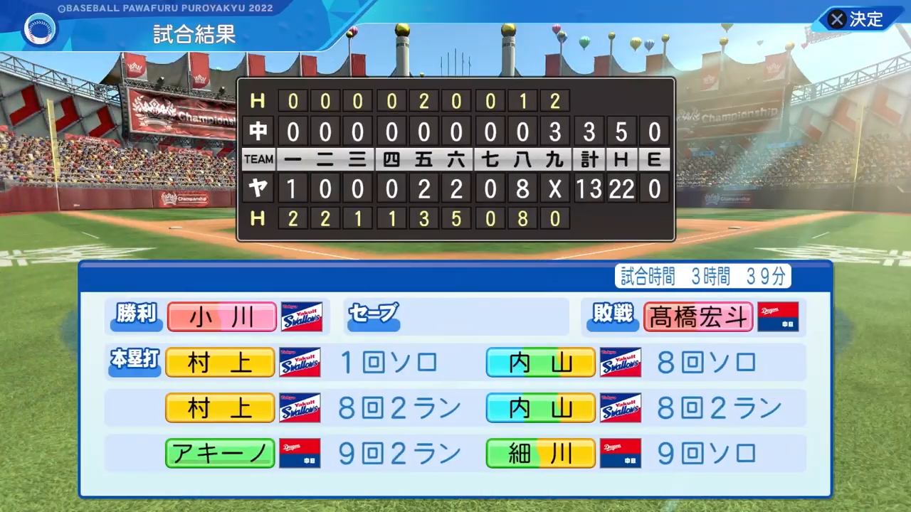 東京ヤクルトスワローズ 対 中日ドラゴンズ 2回戦