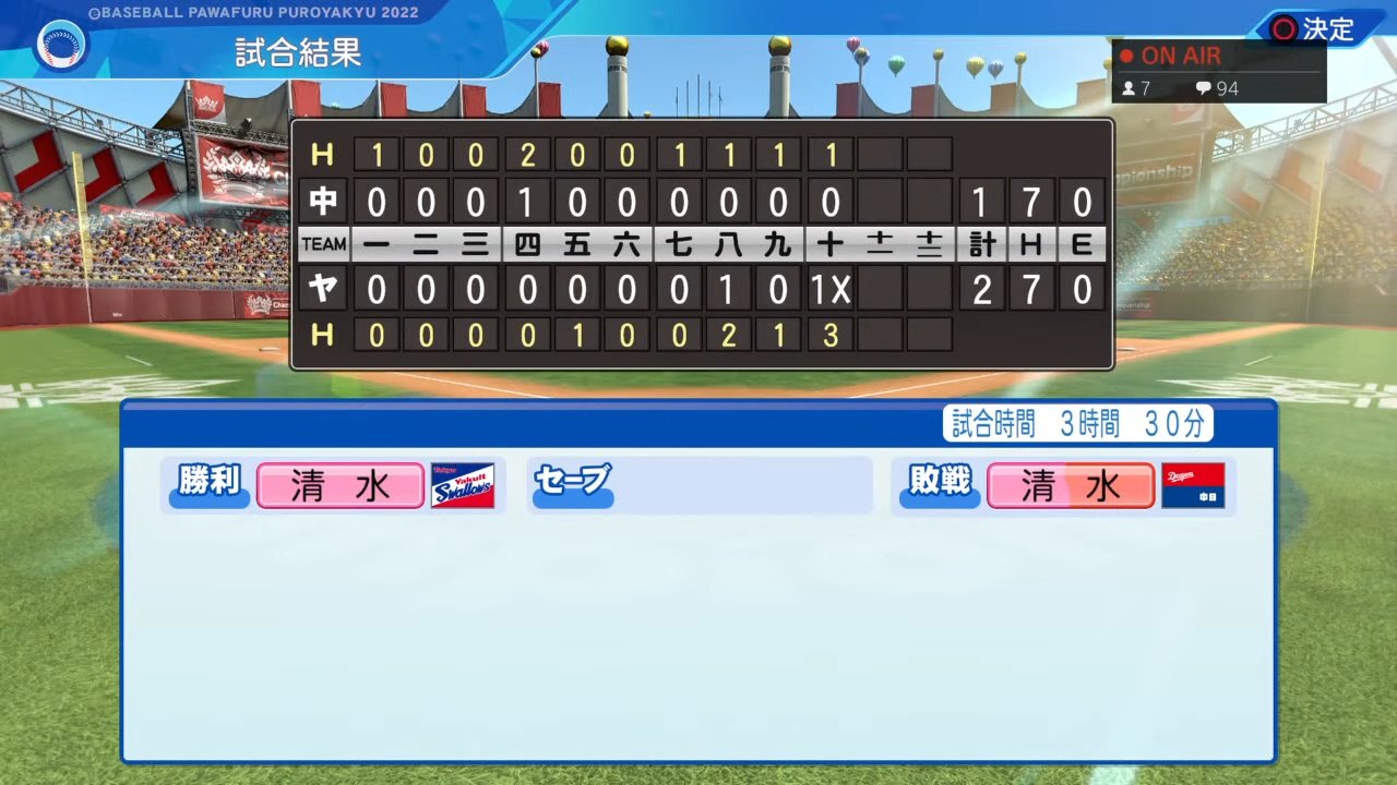 東京ヤクルトスワローズ 対 中日ドラゴンズ 3回戦