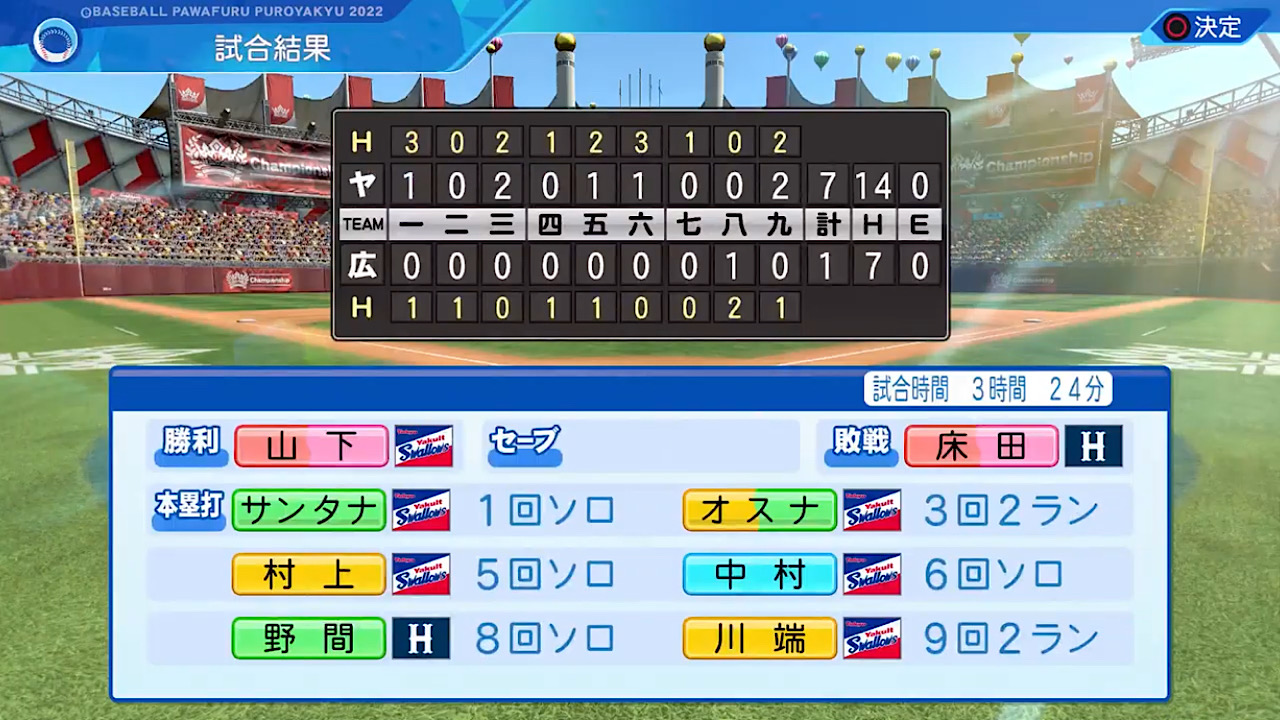 広島東洋カープ 対 東京ヤクルトスワローズ 4回戦