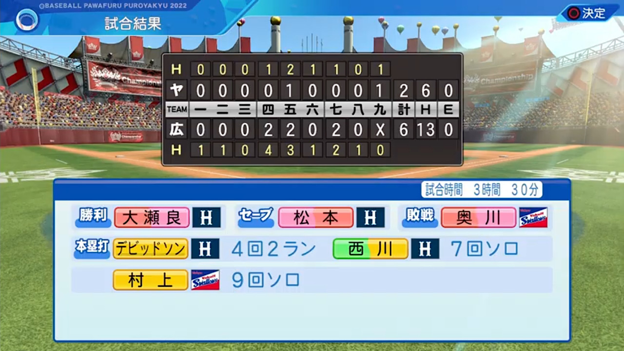 広島東洋カープ 対 東京ヤクルトスワローズ 5回戦