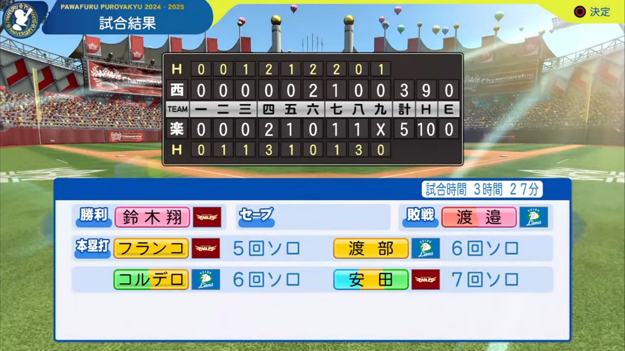 ifイーグルス 対 ifライオンズ 2回戦