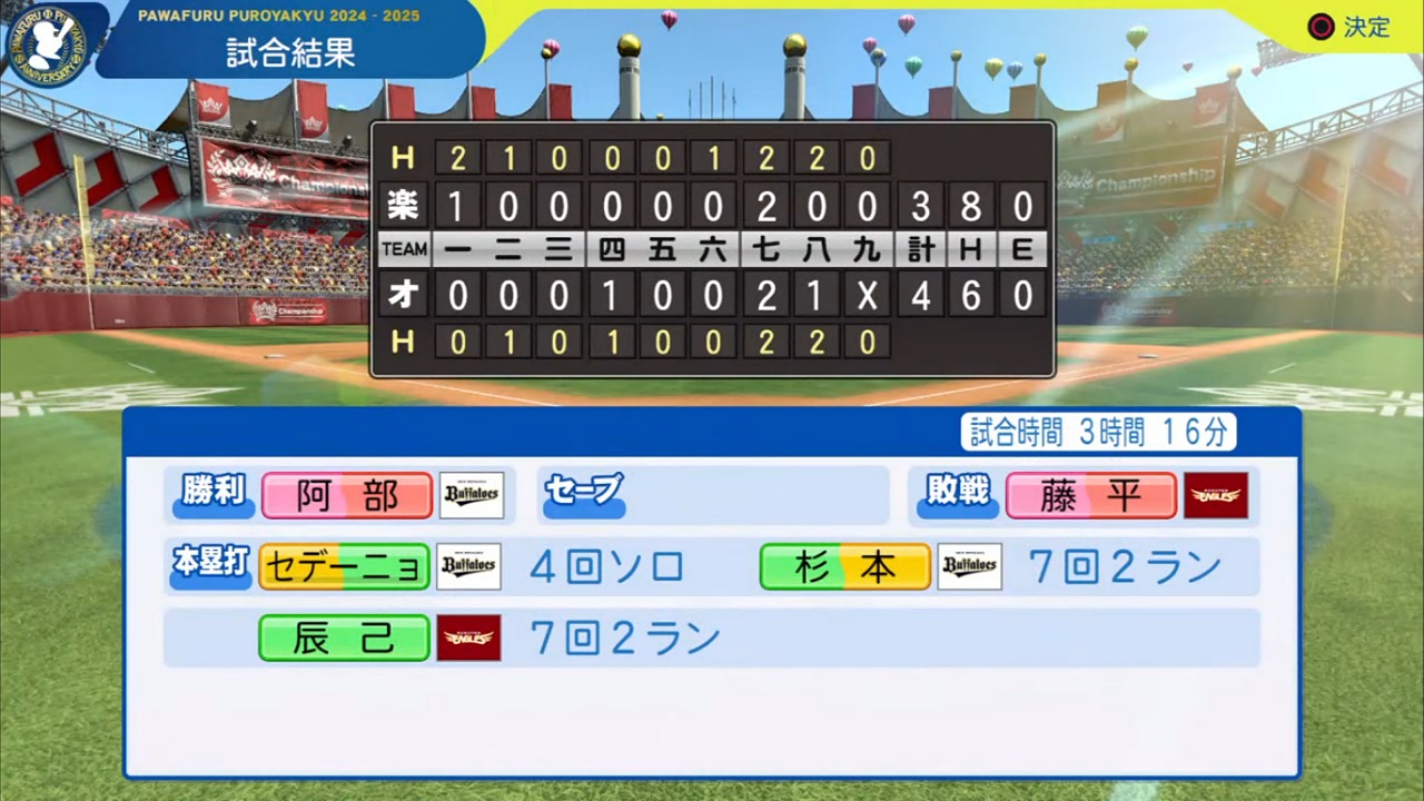 ifバファローズ 対 ifイーグルス 2回戦