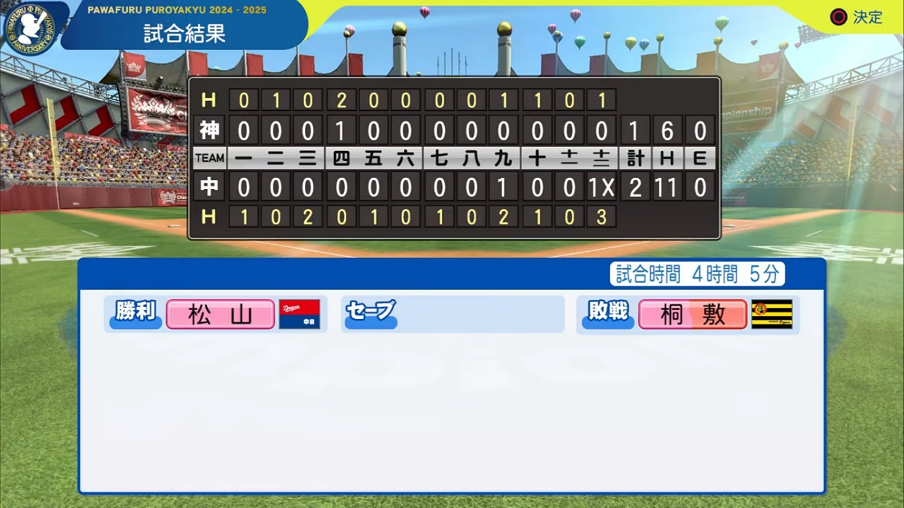 ifドラゴンズ 対 ifタイガース 5回戦