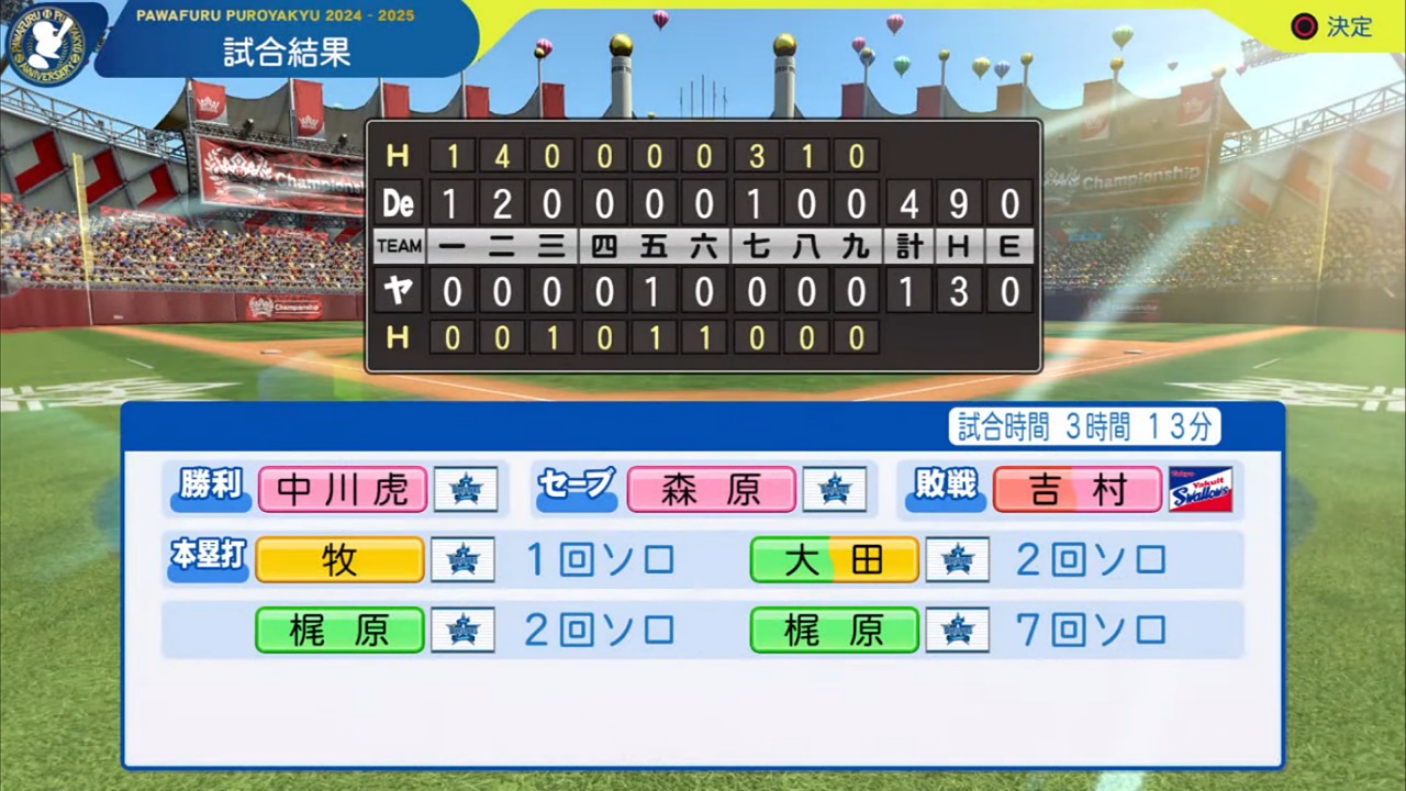 ifスワローズ 対 ifベイスターズ 4回戦