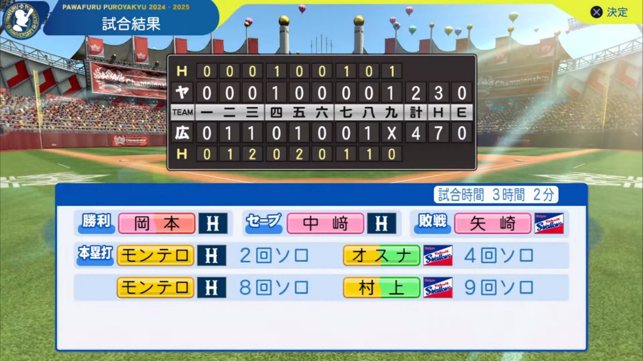 ifカープ 対 ifスワローズ 5回戦