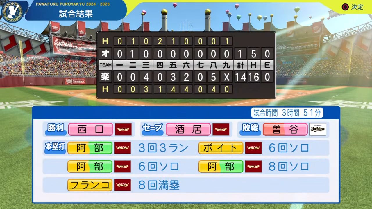ifイーグルス 対 ifバファローズ 3回戦