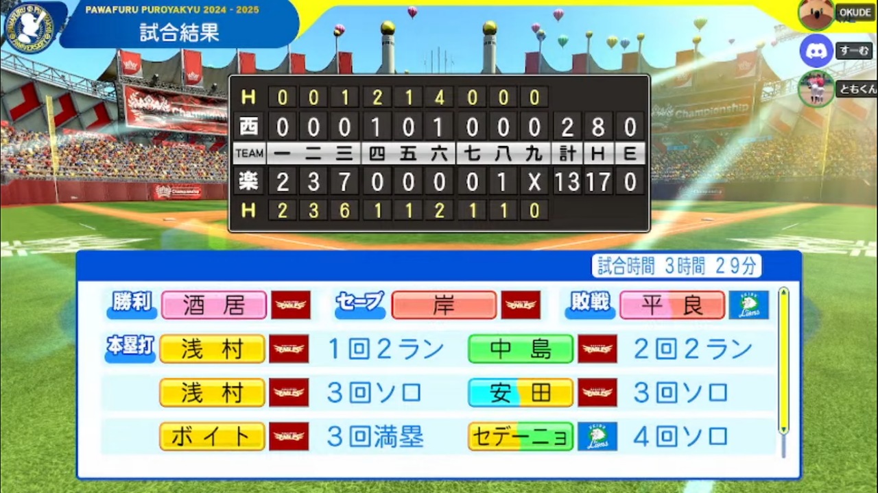 ifイーグルス 対 ifライオンズ 5回戦試合結果